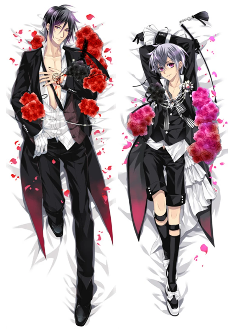 

Black Butler Sebastian Michaelis Ciel Phantomhive Cosplay Dakimakura Pillow Case Hugging Body