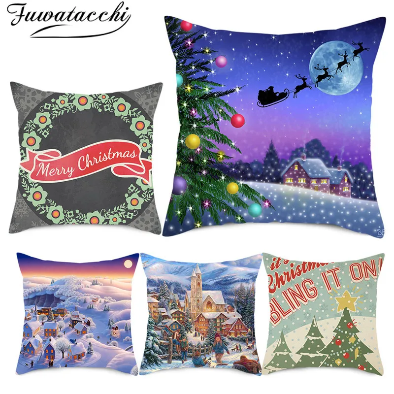 Fuwatacchi Christmas Tree Bell Cushion Cover Snowman Throw Pillow Covers Gift for Kids Home Sofa Decorative Pillowcases 45*45cm
Fuwatacchi Christmas Tree Bell Cushion Cover Snowman Throw Pillow Covers Gift for Kids Home Sofa Decorative Pillowcases 45*45cm