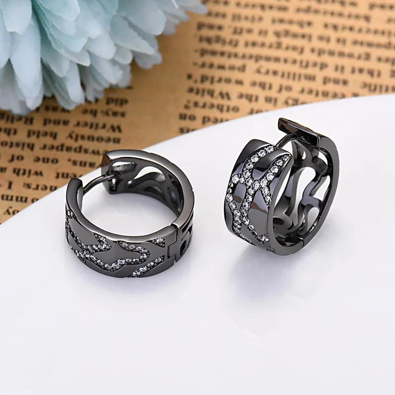 New Fashion Black Color Punk Earring Simple Crystal Small Round Women's Earrings Brincos Earing Zk40
New Fashion Black Color Punk Earring Simple Crystal Small Round Women's Earrings Brincos Earing Zk40