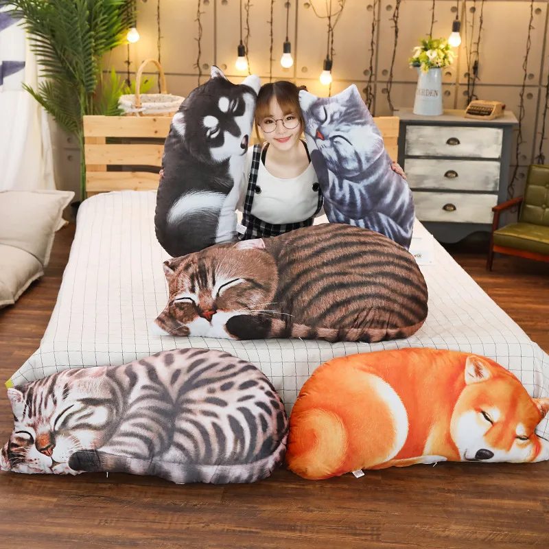 Cute cat dog animal pillow simulation creative strip sleeping pillow doll children plush toy bed
Cute cat dog animal pillow simulation creative strip sleeping pillow doll children plush toy bed