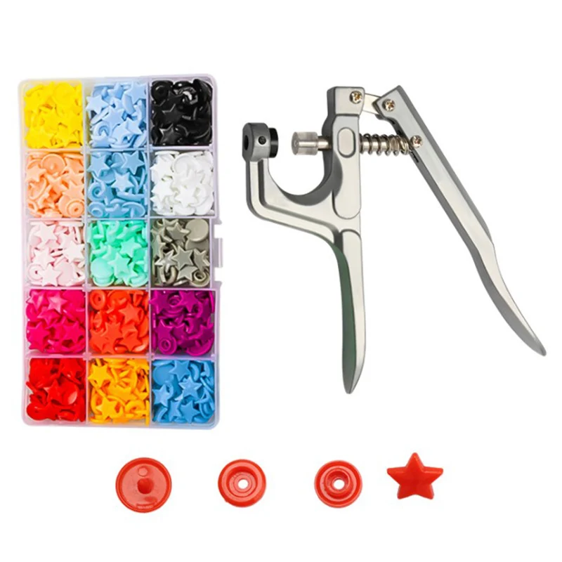 150 pcsT5 Plastic Snap Button with Snaps Pliers Tool Kit & Organizer Containers
150 pcsT5 Plastic Snap Button with Snaps Pliers Tool Kit & Organizer Containers