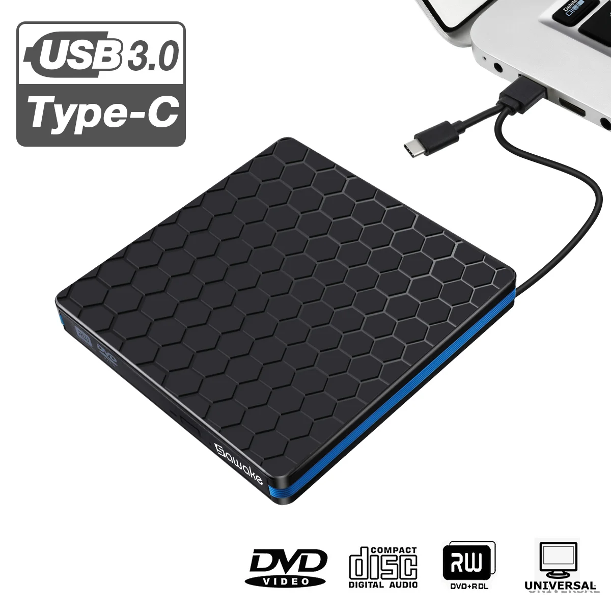 Slim External Type C USB 3.0 CD/ VCD Writer Optical Drive Burner RW SVCD Drives Player Optical Drive for Laptop Desktop PC
Slim External Type C USB 3.0 CD/ VCD Writer Optical Drive Burner RW SVCD Drives Player Optical Drive for Laptop Desktop PC