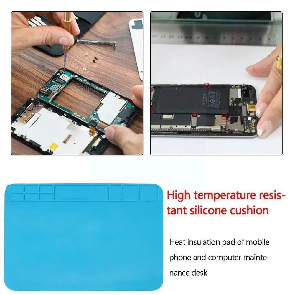 Computer and Mobile Phone Repair Workbench Heat Insulation Mat Resistant High Tool Temperature Desktop Mat Pad Silicone R3C4
Computer and Mobile Phone Repair Workbench Heat Insulation Mat Resistant High Tool Temperature Desktop Mat Pad Silicone R3C4