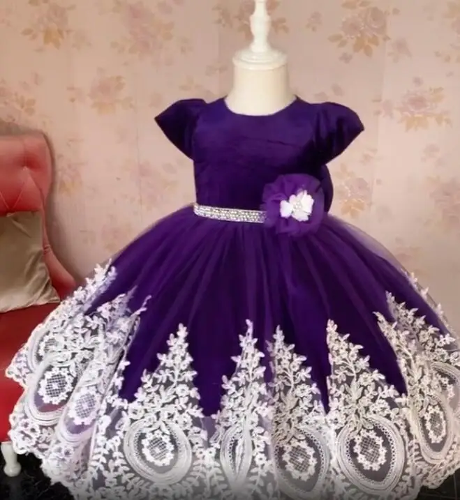 Purple Flower Girl Dresses Tulle White Lace Ball Gown Little Girls Dresses Baby Princess Birthday Dresses
Purple Flower Girl Dresses Tulle White Lace Ball Gown Little Girls Dresses Baby Princess Birthday Dresses