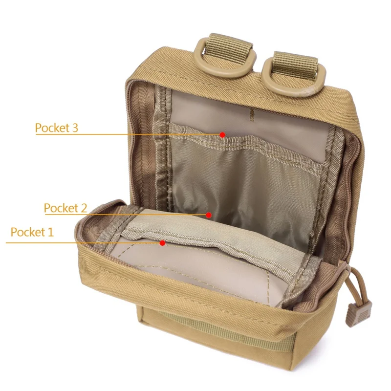 1000D MOLLE Pouch Bag Airsoft Sports Military Tactical Utility Bags Vest EDC Gadget Hunting Waist Pack