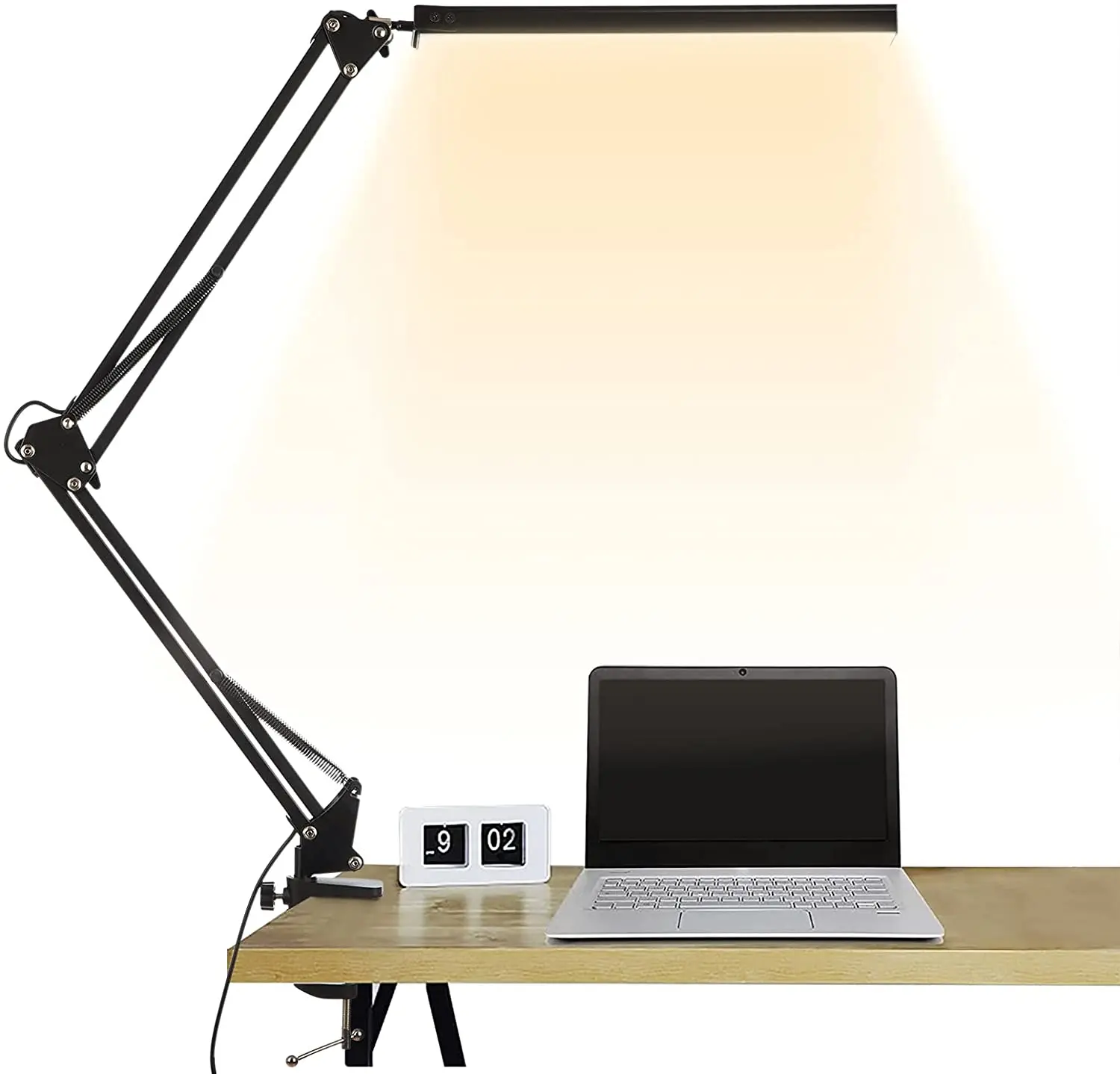 LED Desk Lamp with Clamp,Eye-Caring Table Lamps,Dimmable Office Lamp with USB Charging Port,3 Lighting Modes with 10 Brightness
LED Desk Lamp with Clamp,Eye-Caring Table Lamps,Dimmable Office Lamp with USB Charging Port,3 Lighting Modes with 10 Brightness