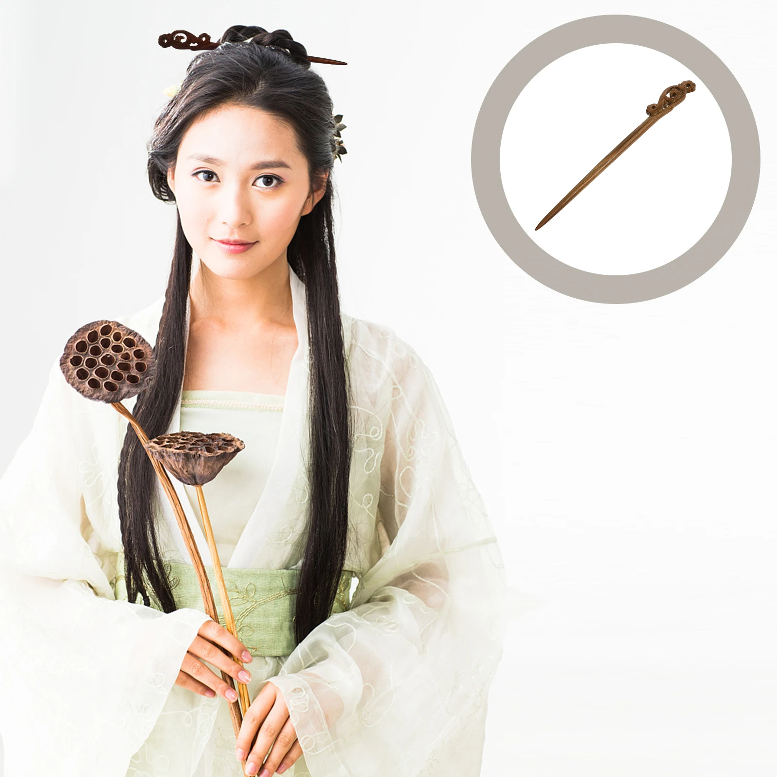 1Pc Sandalwood Hair Stick Hair Chopstick Classical Headdress Simple Hairpin 
1Pc Sandalwood Hair Stick Hair Chopstick Classical Headdress Simple Hairpin