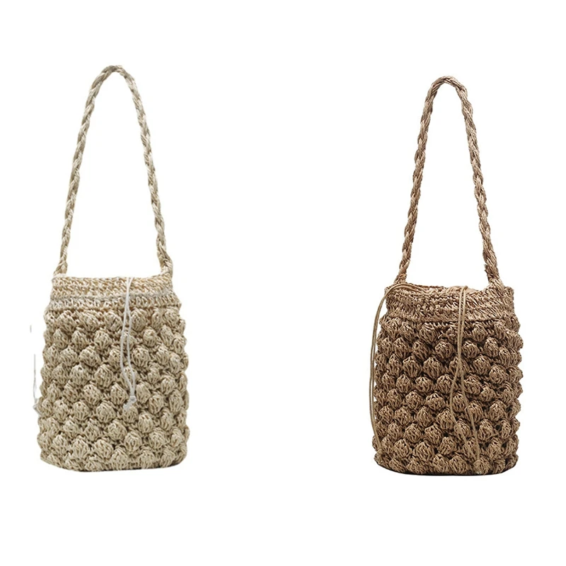 Summer Crossbody Bag For Women Beach Shoulder Bag Weaving Drawstring Straw Bucket Bag Female Travel Handbags Tote Bag
Summer Crossbody Bag For Women Beach Shoulder Bag Weaving Drawstring Straw Bucket Bag Female Travel Handbags Tote Bag