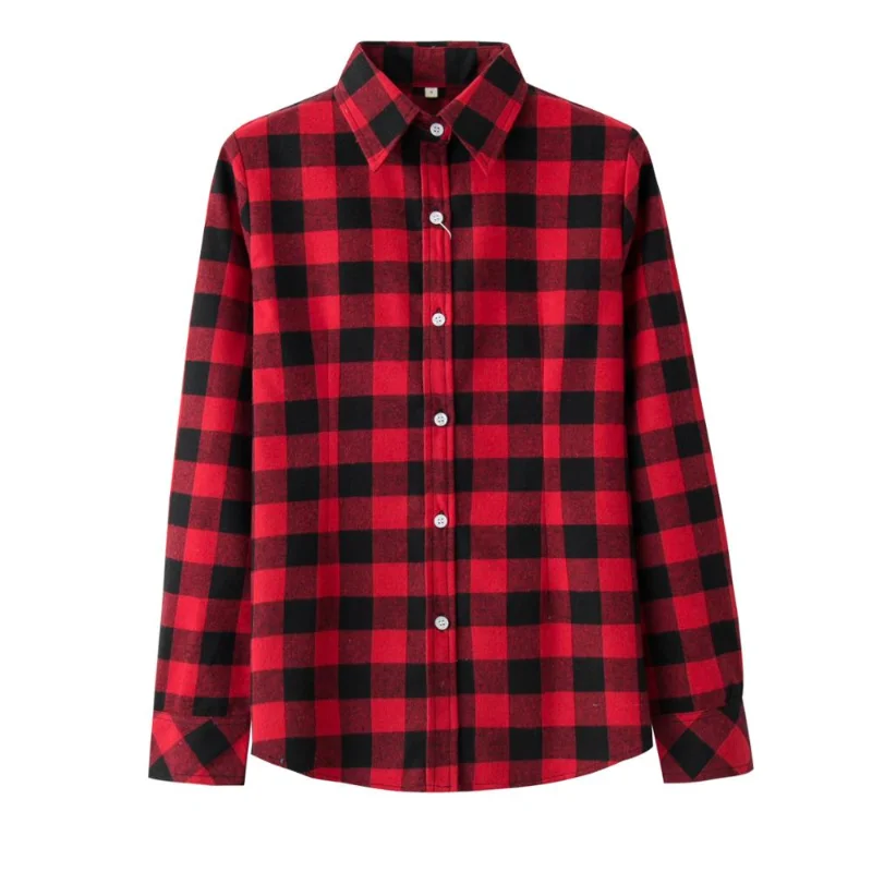 2020 Autumn New Brand Women Blouses Long Sleeve Cotton Flannel Plaid Shirts Women Casual Plus Size Shirt Blusas Feminina 28Color
2020 Autumn New Brand Women Blouses Long Sleeve Cotton Flannel Plaid Shirts Women Casual Plus Size Shirt Blusas Feminina 28Color
