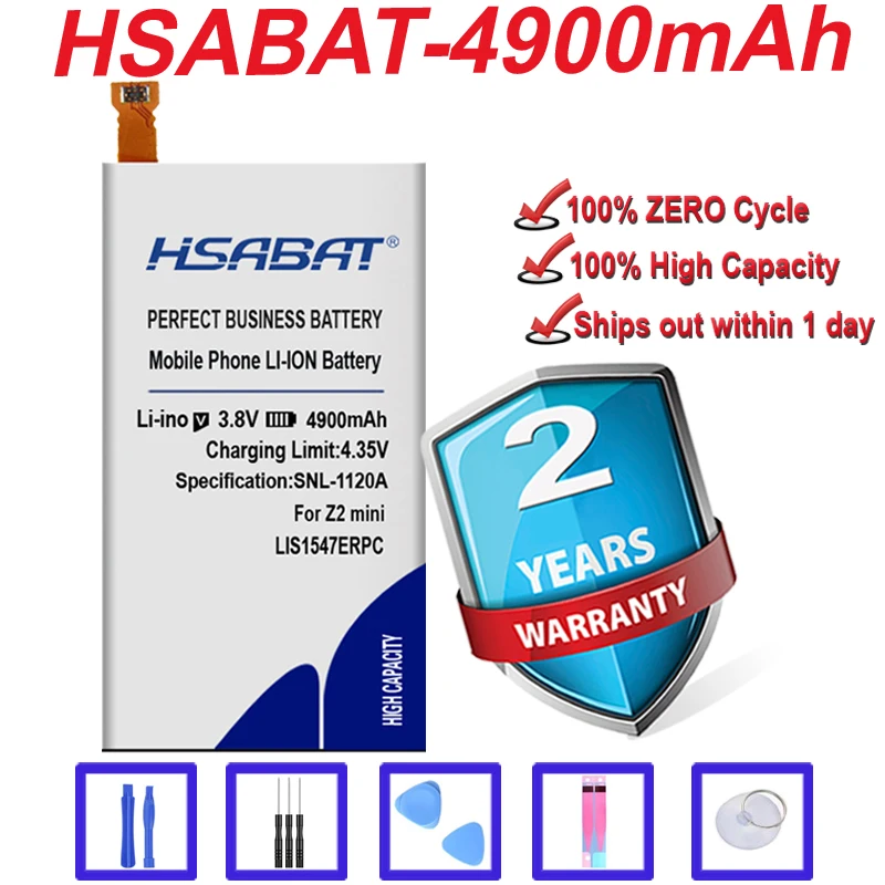 Аккумулятор HSABAT LIS1547ERPC 4900 мАч для SONY Xperia Z2A Z2 MINI Z2mini ZL2 SOL25 D6563 | Мобильные телефоны и