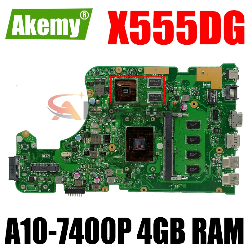 Akemy X555DG X555YI laptop motherboard For Asus X555D A555D X555DG X555Y K555D motherboard A10-7400P 4GB RAM
Akemy X555DG X555YI laptop motherboard For Asus X555D A555D X555DG X555Y K555D motherboard A10-7400P 4GB RAM