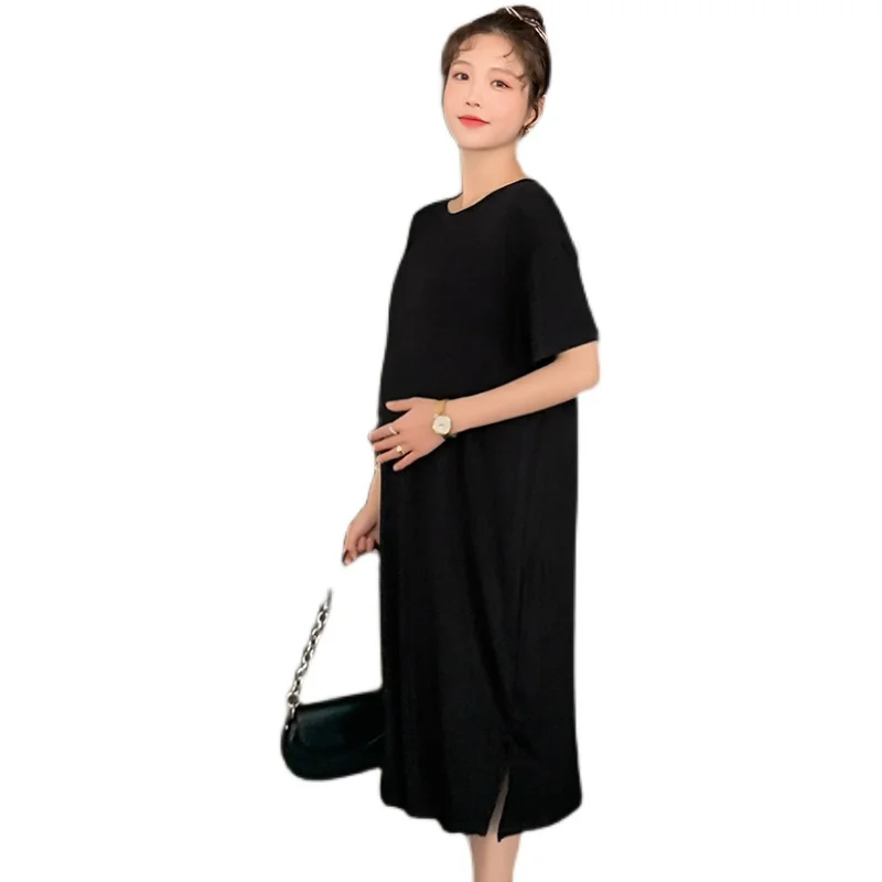 1201# Summer Thin Modal Cotton Maternity Long Dress Casual Clothes for Pregnant Women Side Splits Loose Pregnancy Clothing
1201# Summer Thin Modal Cotton Maternity Long Dress Casual Clothes for Pregnant Women Side Splits Loose Pregnancy Clothing