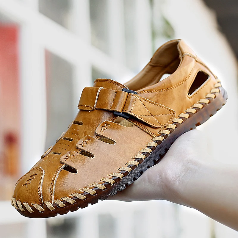Sandali Da Uomo Sandalet Erkek Sandalia Masculina Couro Sport Sandals Summer Sandals&slippers Sandalle Homme Outdoor Safety
Sandali Da Uomo Sandalet Erkek Sandalia Masculina Couro Sport Sandals Summer Sandals&slippers Sandalle Homme Outdoor Safety