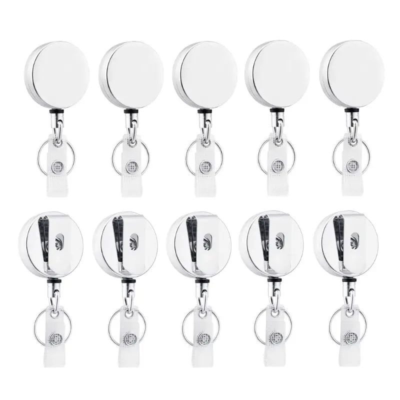 2021 New 10Pcs Retractable Badge Holder ID Card Key Card Work Badge Clips Key Chains
2021 New 10Pcs Retractable Badge Holder ID Card Key Card Work Badge Clips Key Chains