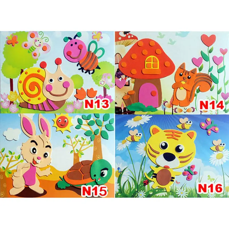 DIY Handmade 3D Eva Foam Puzzle Sticker Self-adhesive Eva Crafts Toys Learning & Education Toys 18.5cm*26cm 1 Pcs
DIY Handmade 3D Eva Foam Puzzle Sticker Self-adhesive Eva Crafts Toys Learning & Education Toys 18.5cm*26cm 1 Pcs