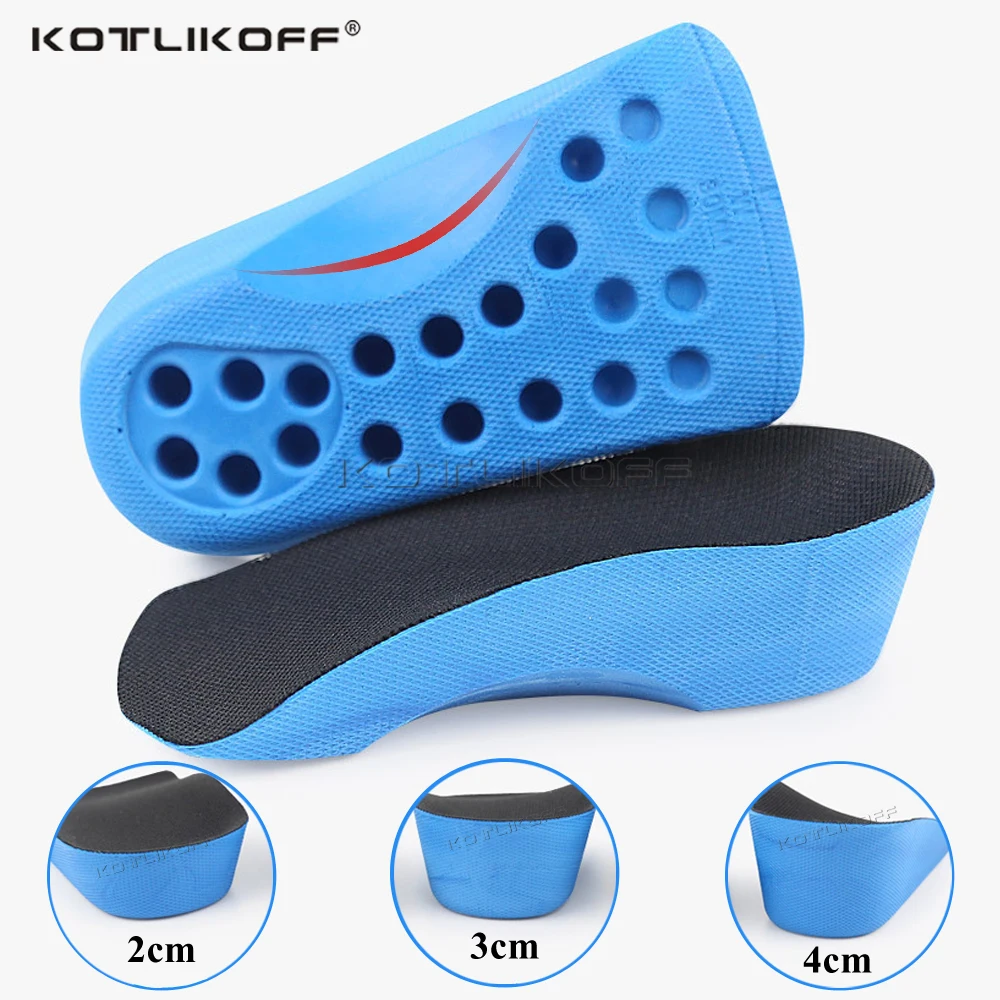 

KOTLIKOFF Unisex Height Increase Insole Elevator insoles 2/3/4cm Height Lift Shoe Heel Cushion Insert Taller Heel Pad Foot Pads