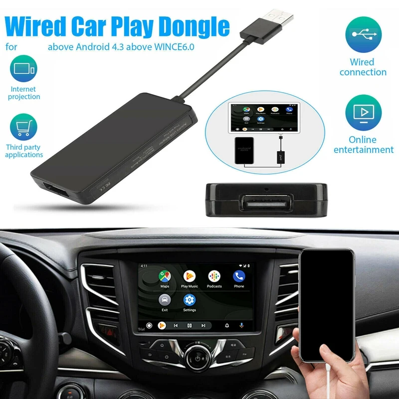 

Беспроводной USB-адаптер Carplay для Android, IOS, автомобильный навигатор, проигрыватель музыки