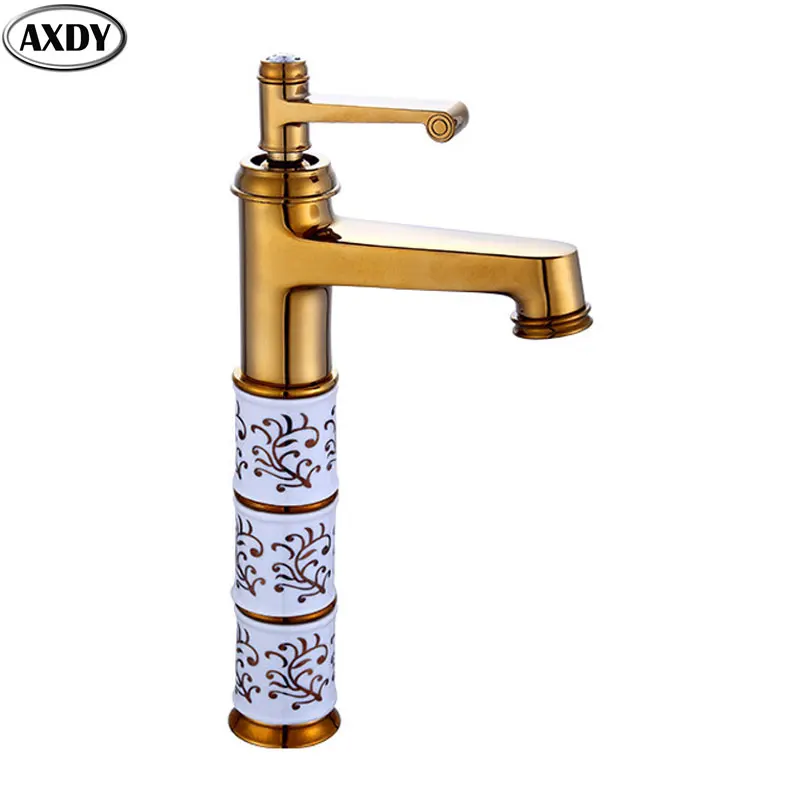 Bath Basin Faucets Single Lever Brass Golden Deck Mixer Hot And Cold Water Taps For Bathroom Toilet Bathtub Sink Washbasin Bacia
Bath Basin Faucets Single Lever Brass Golden Deck Mixer Hot And Cold Water Taps For Bathroom Toilet Bathtub Sink Washbasin Bacia