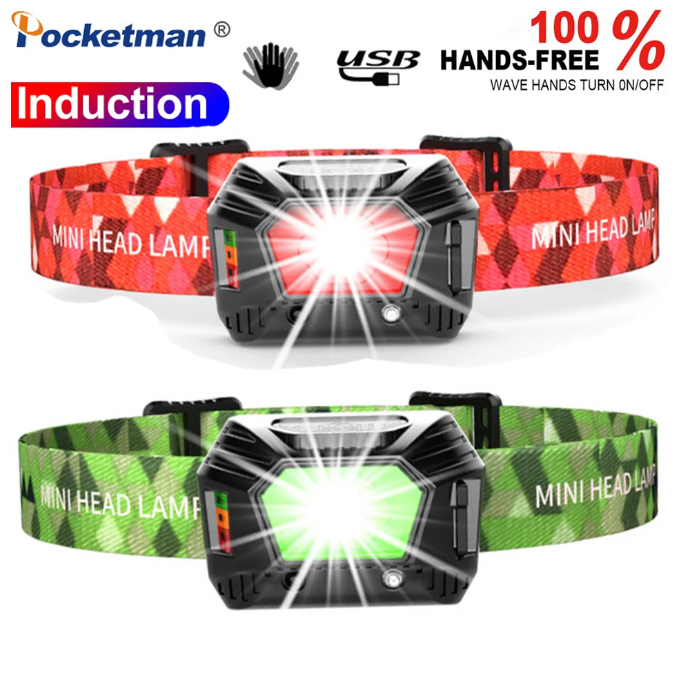 Mini LED Induction Headlamp Waterproof Head Lamp Body Motion Sensor Headlight USB Rechargeable Head Light Camping Fishing Lamp
Mini LED Induction Headlamp Waterproof Head Lamp Body Motion Sensor Headlight USB Rechargeable Head Light Camping Fishing Lamp