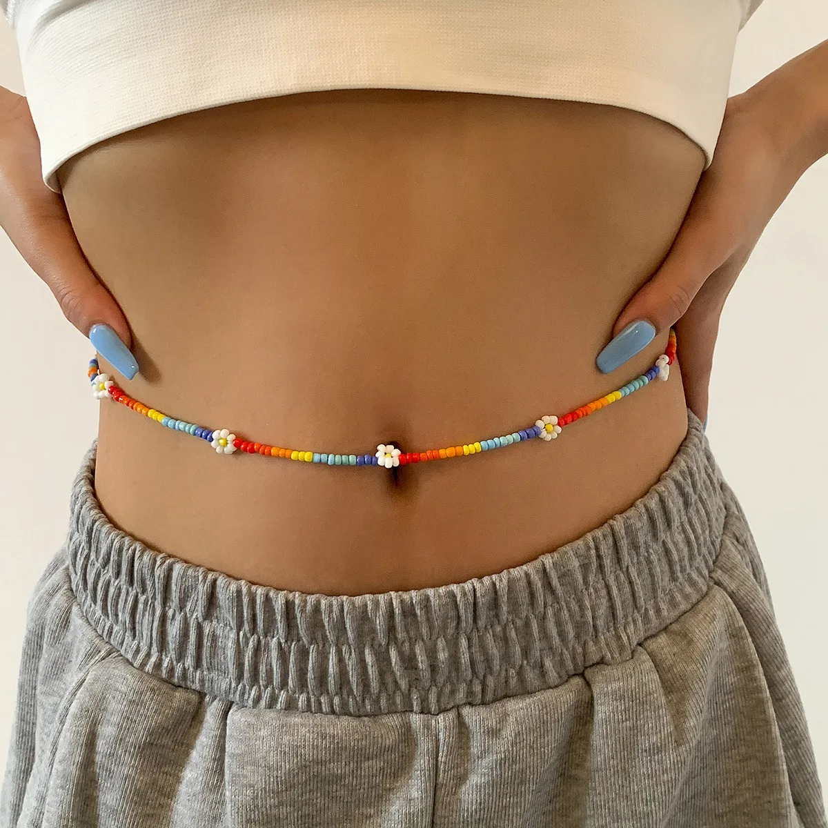 Daisy Waist Chain For Women 2021 Simple Geometric Sexy Body Jewelry Gift Bohemian Style Colorful Rice Beads Flower Belly Chain
Daisy Waist Chain For Women 2021 Simple Geometric Sexy Body Jewelry Gift Bohemian Style Colorful Rice Beads Flower Belly Chain