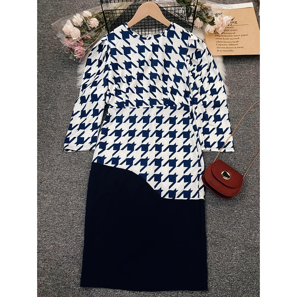 Patchwork Houndstooth Woman Dress 2020 Autumn Winter Casual Plus Size Slim Office Bodycon Dresses Vintage Sexy Long Party Dress
Patchwork Houndstooth Woman Dress 2020 Autumn Winter Casual Plus Size Slim Office Bodycon Dresses Vintage Sexy Long Party Dress