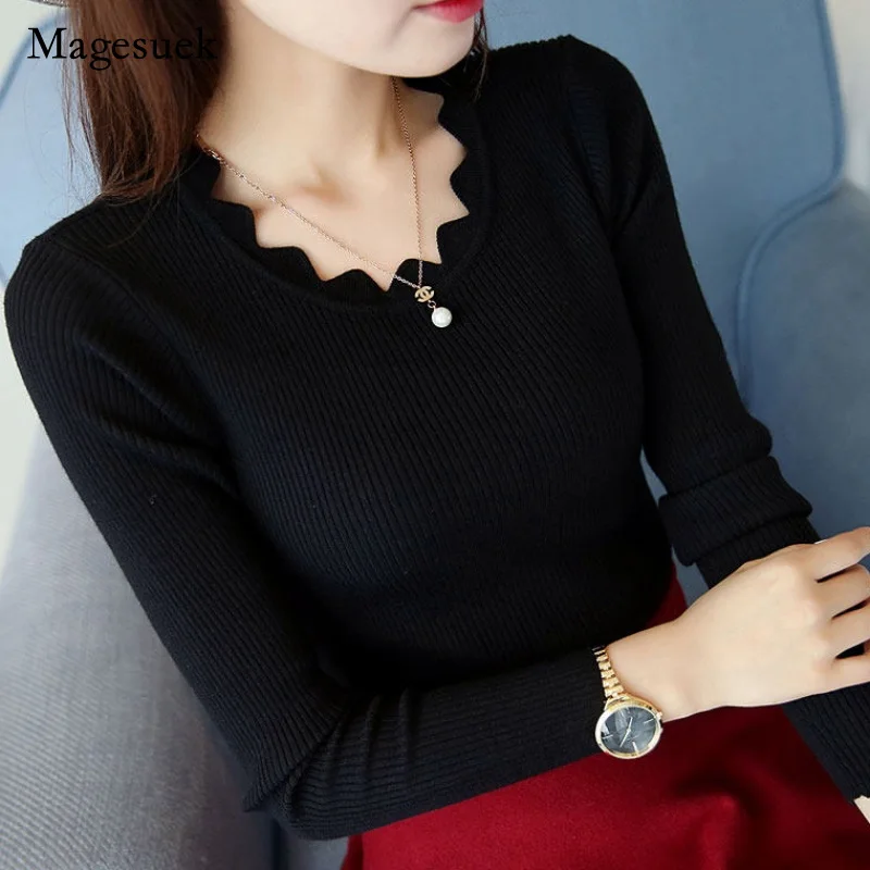 Solid Sweater Long Sleeve Sweet Sweater Pullover Women New Womens Knitted Slim Autumn Winter Butterfly Neck Sweater Female 7167
Solid Sweater Long Sleeve Sweet Sweater Pullover Women New Womens Knitted Slim Autumn Winter Butterfly Neck Sweater Female 7167