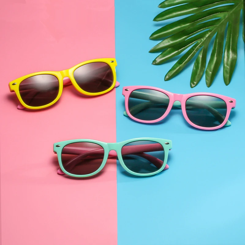 Модные детские поляризационные солнцезащитные очки для мальчиков и девочек