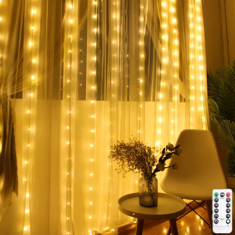 Garland Curtain LED Lights Indoor Waterfall Fairy Lights String USB 3x3m Christmas Lights Decoration for Garland Street New Year
Garland Curtain LED Lights Indoor Waterfall Fairy Lights String USB 3x3m Christmas Lights Decoration for Garland Street New Year