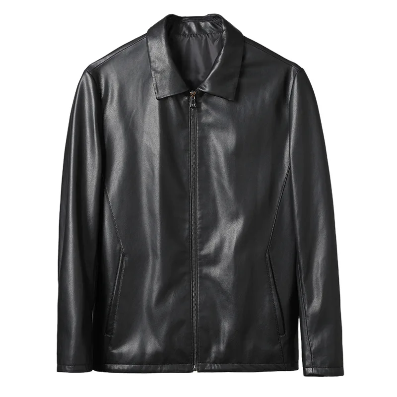Haining sheepskin leather men's sheepskin slim leather jacket men's lapel dad suit casual business leather jacket
Haining sheepskin leather men's sheepskin slim leather jacket men's lapel dad suit casual business leather jacket