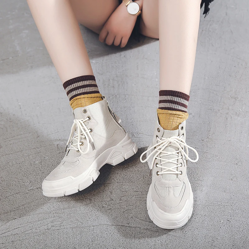 High-top Sneakers Women's Designer Women's Shoes Women's Fashion Non-slip Thick-soled Shoes Zipper Outdoor Women's Shoes W39-54
High-top Sneakers Women's Designer Women's Shoes Women's Fashion Non-slip Thick-soled Shoes Zipper Outdoor Women's Shoes W39-54