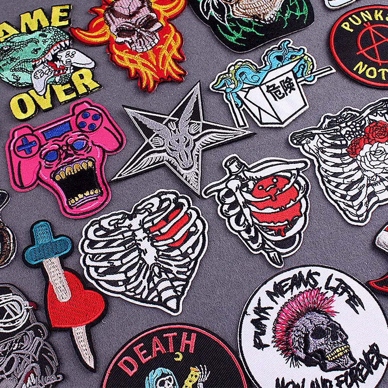 Punk Patch Embroidered Patches For Clothing Thermoadhesive Patches On Clothes jacket DIY Hippie Stripes Badges On Backpack Decor
Punk Patch Embroidered Patches For Clothing Thermoadhesive Patches On Clothes jacket DIY Hippie Stripes Badges On Backpack Decor