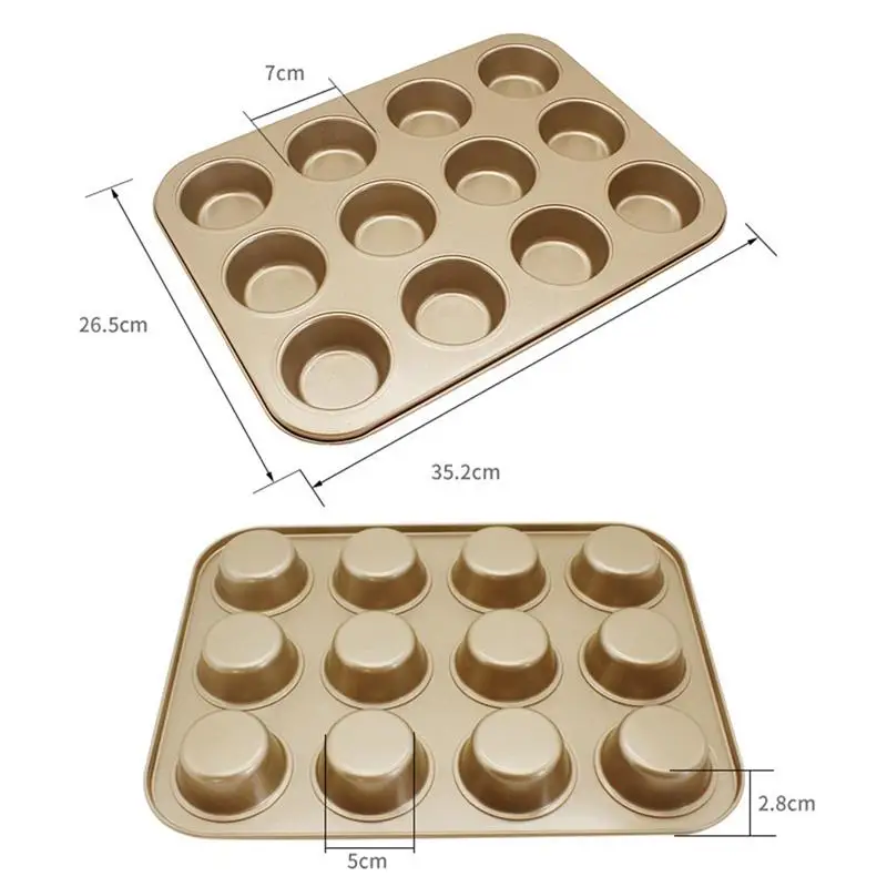 2pc Muffin Cup 12Cavity Carbon Steel Non-Stick Cookies Cupcake Baking Accessories Pan Kitchen Cake Mold With Wood Egg Tart Tool
2pc Muffin Cup 12Cavity Carbon Steel Non-Stick Cookies Cupcake Baking Accessories Pan Kitchen Cake Mold With Wood Egg Tart Tool