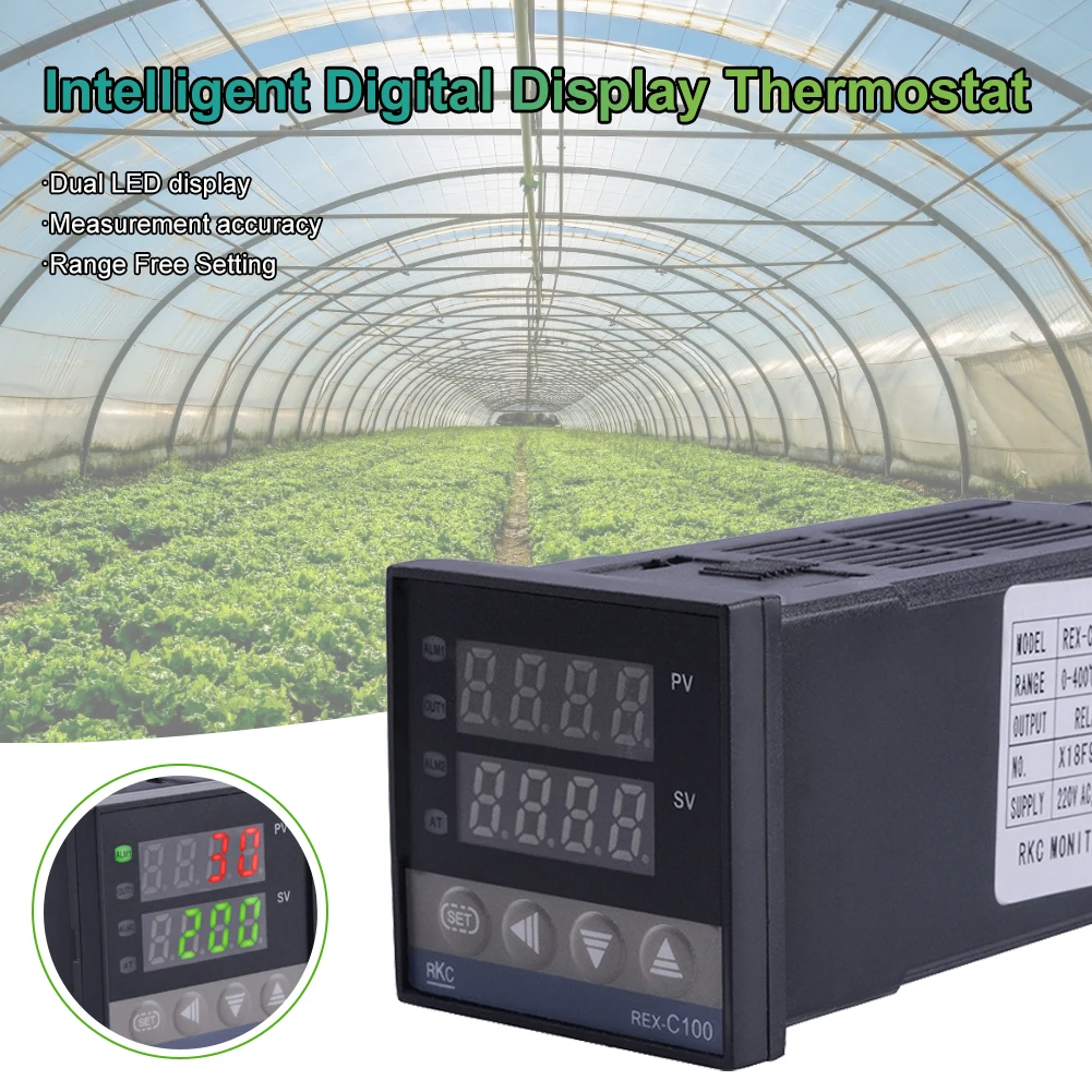 REX-C100 Digital PID Temperature Controller AC110-240V for Electric Power, Chemical Industry, Injection Molding, Food, Incubator
REX-C100 Digital PID Temperature Controller AC110-240V for Electric Power, Chemical Industry, Injection Molding, Food, Incubator