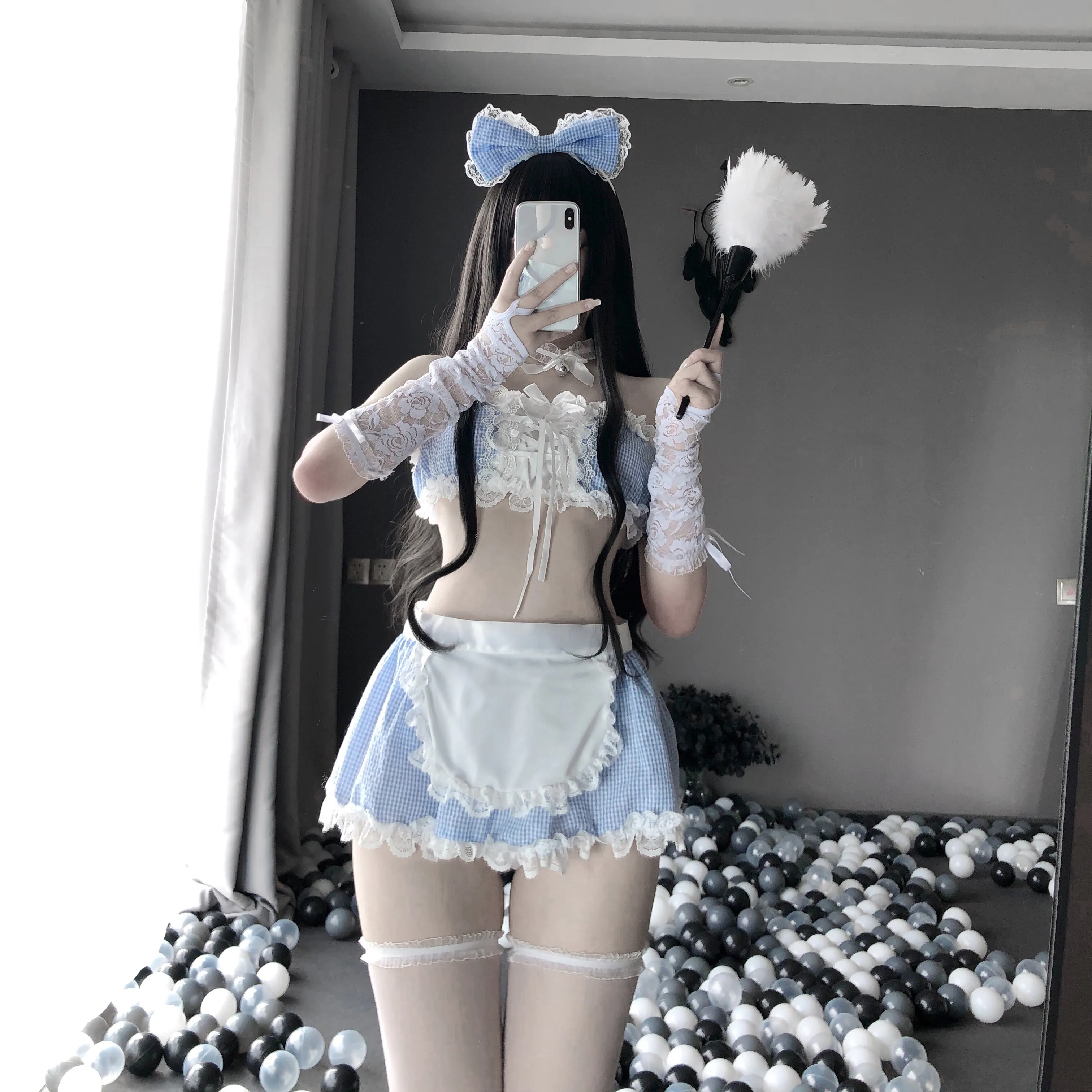 KUCLUT Sexy Lingerie Set Sweet Maid Uniform Temptation Lace Role Play Kawaii Lolita Blue Dress Grils Cosplay Erotic Costumes
KUCLUT Sexy Lingerie Set Sweet Maid Uniform Temptation Lace Role Play Kawaii Lolita Blue Dress Grils Cosplay Erotic Costumes