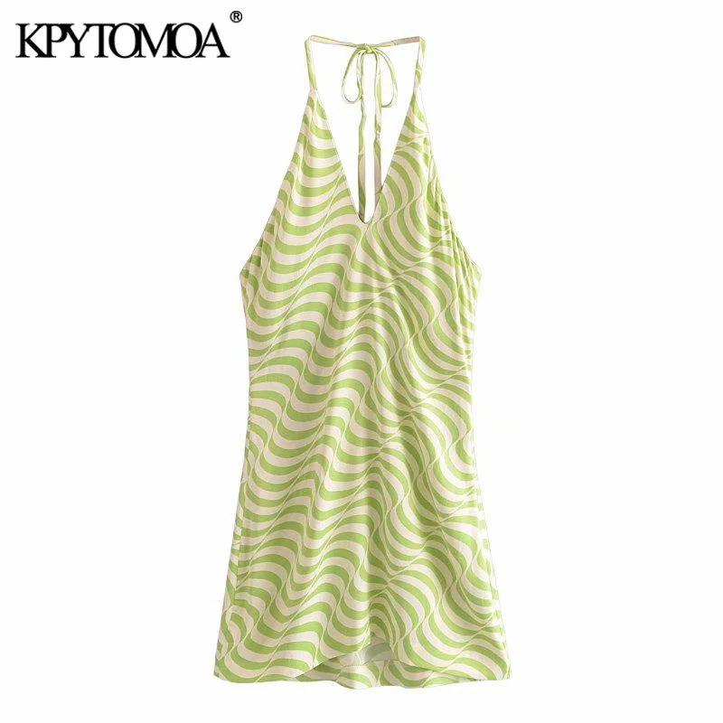 KPYTOMOA Women 2021 Fashion Backless Printed Cozy Mini Dress Vintage Tied Halter Neck Side Zipper Female Dresses Vestidos Mujer
KPYTOMOA Women 2021 Fashion Backless Printed Cozy Mini Dress Vintage Tied Halter Neck Side Zipper Female Dresses Vestidos Mujer