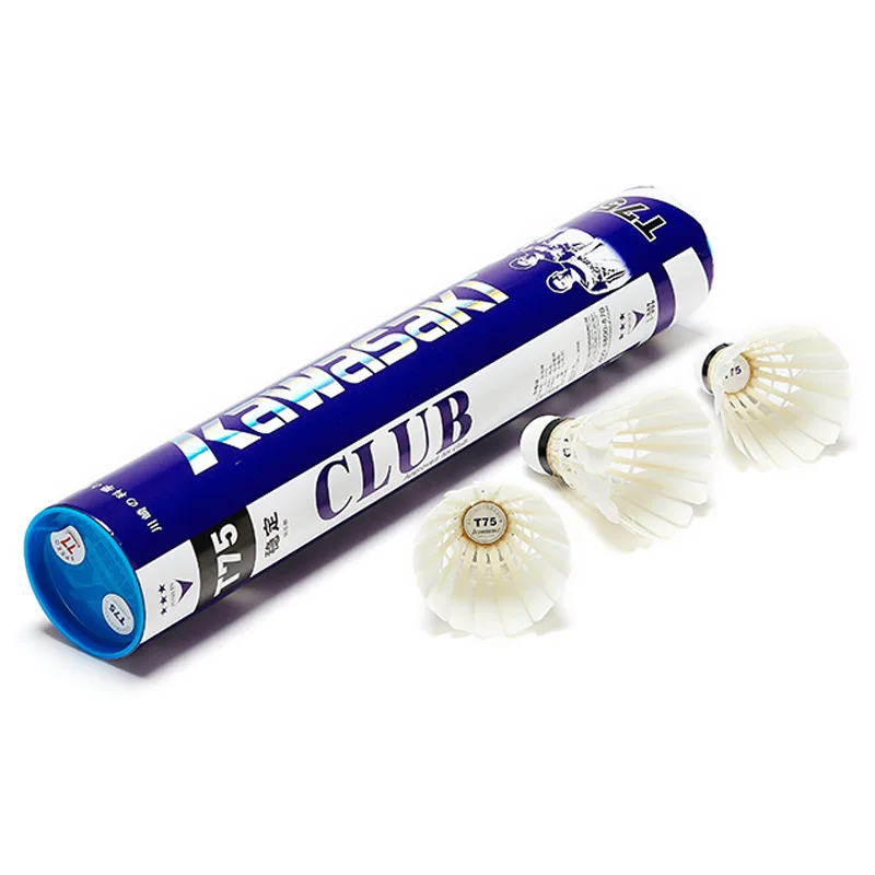 12 шт./лот Kawasaki для бадминтона из утиных перьев с Волан скорость 77 прочный мяч