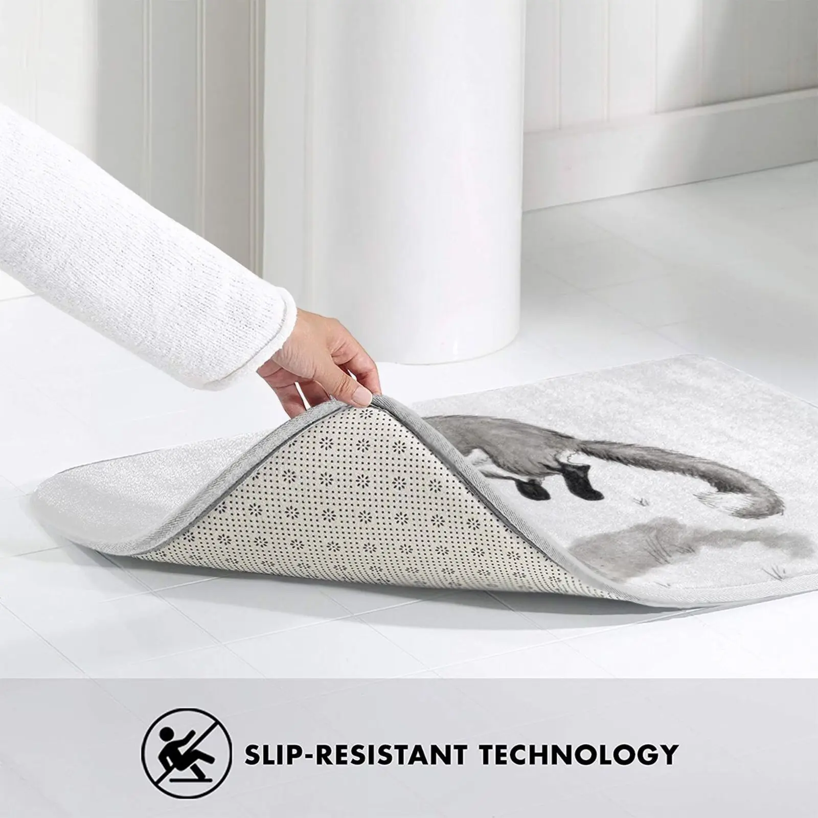 Pounce Carpet Mat Rug Cushion Soft Non - Slip Animals Foxes Fox Grey Ink Hunting Wildlife Snow Winter 
Pounce Carpet Mat Rug Cushion Soft Non - Slip Animals Foxes Fox Grey Ink Hunting Wildlife Snow Winter