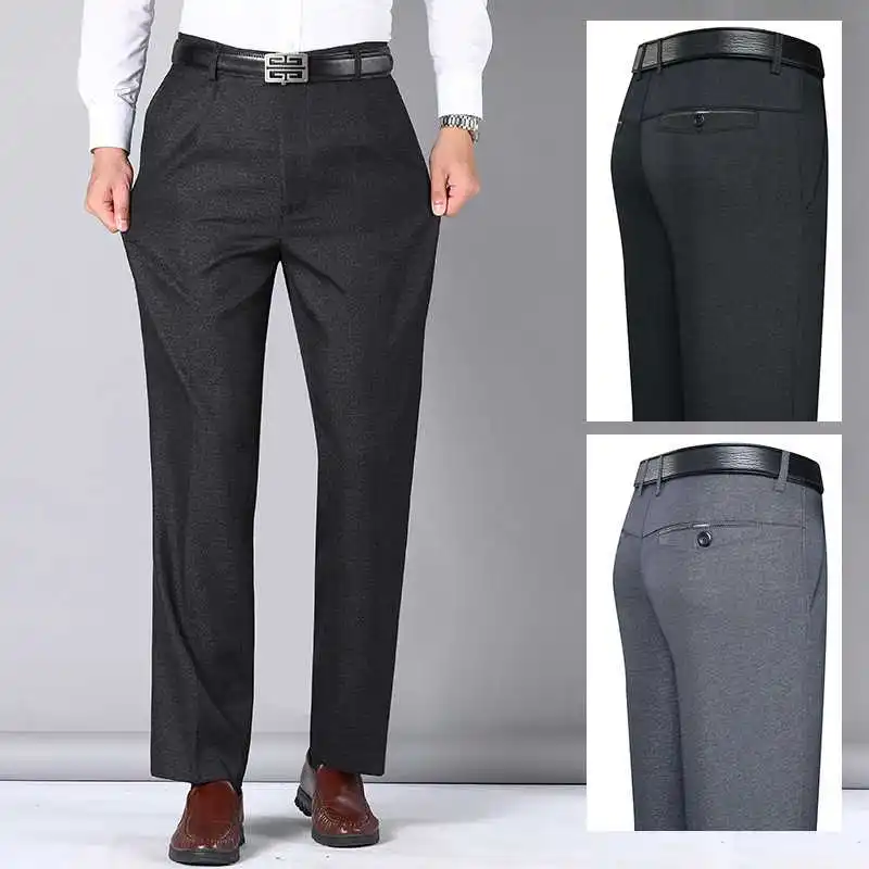 Midle-Age Father Men Spring Autumn Casual Wear Pants Work Office Straight Social Trousers
Midle-Age Father Men Spring Autumn Casual Wear Pants Work Office Straight Social Trousers
