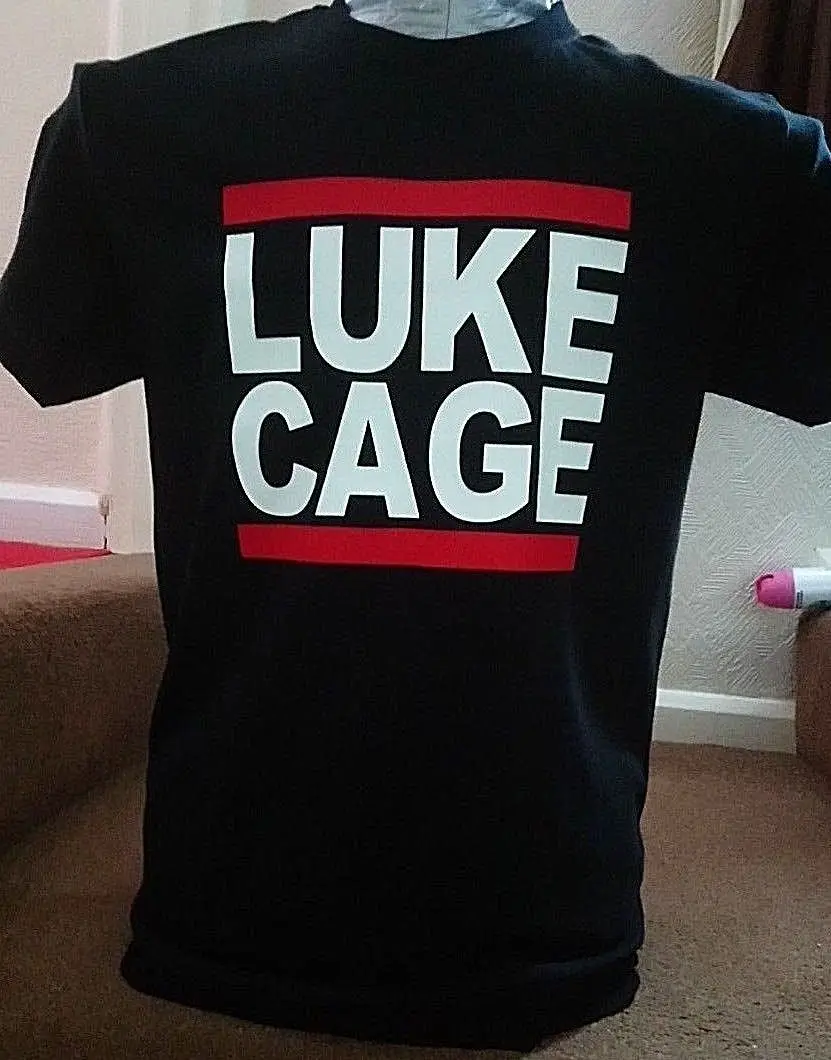 Футболка LUKE CAGE Run DMC стиль Мужская Тяжелая Летняя мужская модная футболка Удобная
