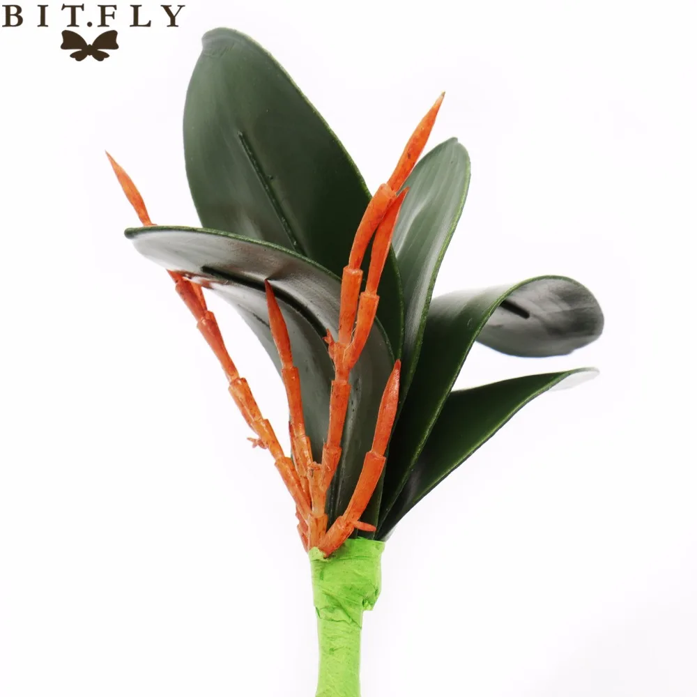 Искусственные искусственные растения Бабочка Орхидея зеленые листья бонсай