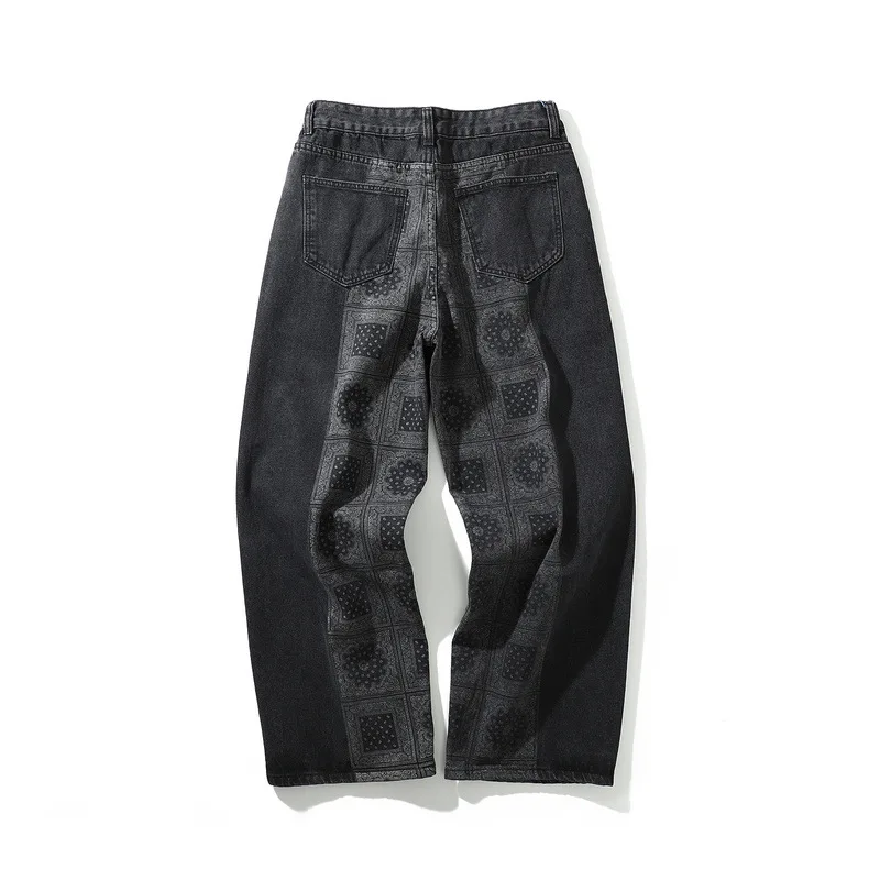 Men's and women's daddy pants gradient mourning loose wide-leg hip hop washed distressed West Coast cashew jeans
Men's and women's daddy pants gradient mourning loose wide-leg hip hop washed distressed West Coast cashew jeans
