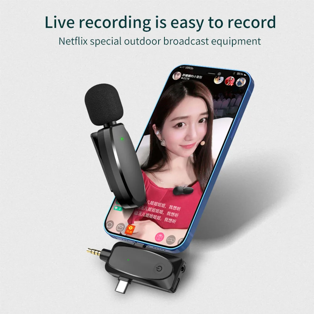 New 3 in 1 Wireless Lavalier Microphone with Audio Monitor Function 120m Range Live Youtube Mic for Android iOS Computer Camera
New 3 in 1 Wireless Lavalier Microphone with Audio Monitor Function 120m Range Live Youtube Mic for Android iOS Computer Camera