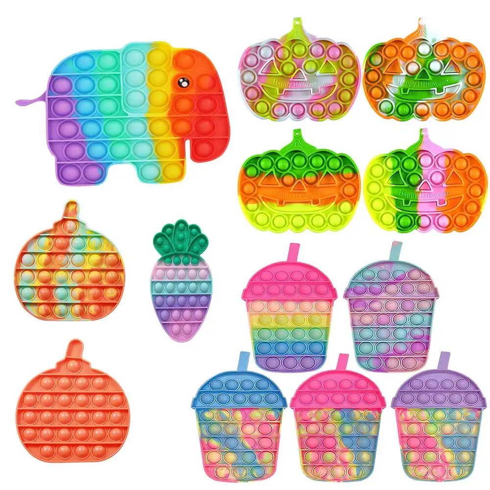 Silicone Cartoon Elephant Shaped Rainbow Push Bubble Sensory Toy Anti-stress Relaxing Puzzle Fidget Autism Toys for Adults Kids
Silicone Cartoon Elephant Shaped Rainbow Push Bubble Sensory Toy Anti-stress Relaxing Puzzle Fidget Autism Toys for Adults Kids