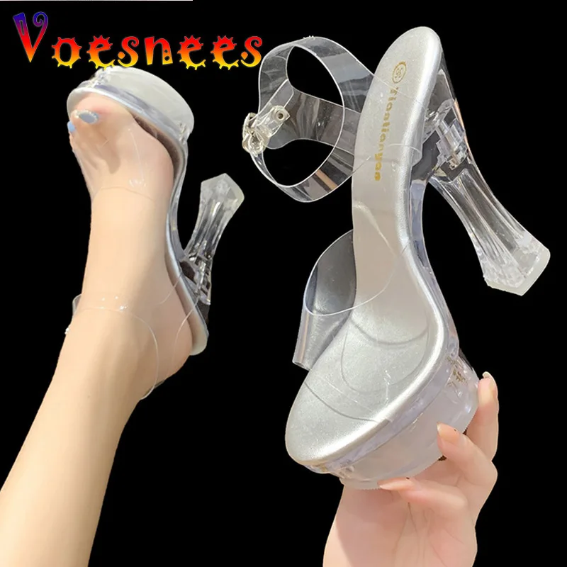 Sexy All Transparent Women Sandals Summer Fashion Dress High Heels Hyaline Waterproof Platform Thick Heel Party Crystal Shoes
Sexy All Transparent Women Sandals Summer Fashion Dress High Heels Hyaline Waterproof Platform Thick Heel Party Crystal Shoes