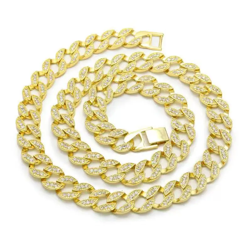 Cuban Necklace for Women Men big Link neck Chain Gold Silver Color Bling Rhinestones Miami Punk Rapper Hip Hop Jewelry
Cuban Necklace for Women Men big Link neck Chain Gold Silver Color Bling Rhinestones Miami Punk Rapper Hip Hop Jewelry