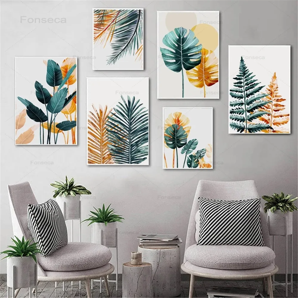 Nordic Color Plant Leaves Poster Print Landscape Wall Art Canvas Painting Picture for Living Room Home Decor Cactus Decoration
Nordic Color Plant Leaves Poster Print Landscape Wall Art Canvas Painting Picture for Living Room Home Decor Cactus Decoration