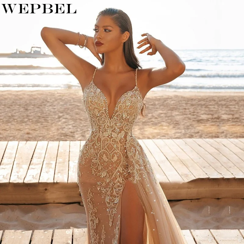 WEPBEL Women's Sexy Lace Hollow Out Party Evening Dress Ladies Elegant V Neck High Waist Corset Slit Wedding Prom Gown
WEPBEL Women's Sexy Lace Hollow Out Party Evening Dress Ladies Elegant V Neck High Waist Corset Slit Wedding Prom Gown