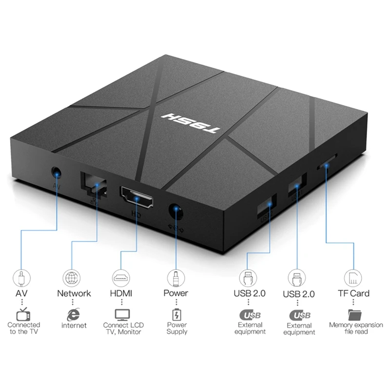 Hot T95H Android 10 TV BOX Allwinner H616 4G RAM 64GB ROM Wireless WIFI Connection 6K HD Player for Home School US Plug
Hot T95H Android 10 TV BOX Allwinner H616 4G RAM 64GB ROM Wireless WIFI Connection 6K HD Player for Home School US Plug