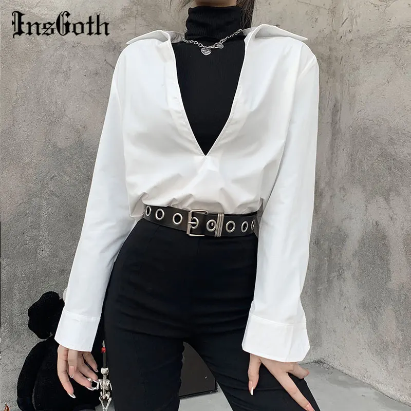 InsGoth Punk V Neck White Shirts Women Streetwear Goth Grunge Long Sleeve Oversized Shirt Vintage Aesthetic E Girl Long Tops
InsGoth Punk V Neck White Shirts Women Streetwear Goth Grunge Long Sleeve Oversized Shirt Vintage Aesthetic E Girl Long Tops