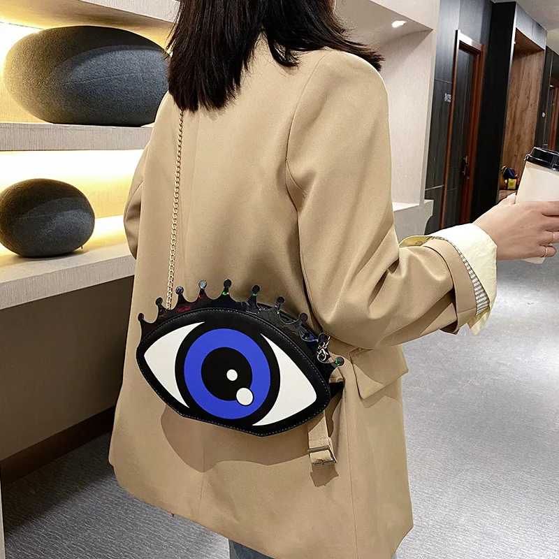 Hip Hop Eye Bag Personality Net Red Small Bag Women's 2021 New Fashion Chain Slung Small Round Bags
Hip Hop Eye Bag Personality Net Red Small Bag Women's 2021 New Fashion Chain Slung Small Round Bags